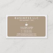 Carte De Visite tasse de café mod (couleur personnalisable) (Dos)