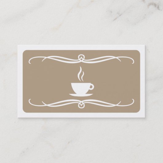 Carte De Visite tasse de café mod (couleur personnalisable) (Devant)