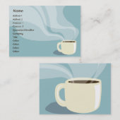 Carte De Visite Tasse de café - potelée (Devant / Derrière)