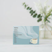 Carte De Visite Tasse de café - potelée (Debout devant)