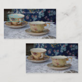 Carte De Visite Tasses à thé (Devant / Derrière)