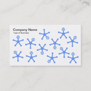Carte De Visite Tasses - Bleu bébé sur fond blanc