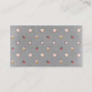 Carte De Visite Tasses de petits gâteaux et de thé !