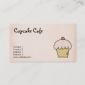 Carte De Visite Tasses de petits gâteaux et de thé ! (Dos)
