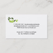 Carte De Visite Tastings de thé à la boutique de plantes (Dos)