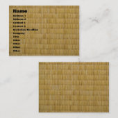 Carte De Visite Tatami Mat 畳 (Devant / Derrière)
