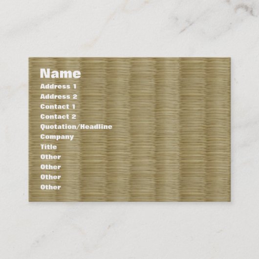 Carte De Visite Tatami Mat 畳 2 (Devant)