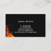 Carte De Visite Tatouage Artiste Flamme unique Flamme Flamme (Dos)