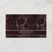 Carte De Visite Tatouage Artiste Goth Bourgogne Dark Academia Ski (Devant)