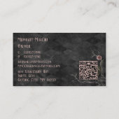 Carte De Visite Tatouage Artiste Roses épines QR Code affaires (Dos)