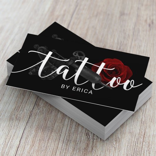 Carte De Visite Tatouage Artiste Tatouage Arme de tatouage & Typog