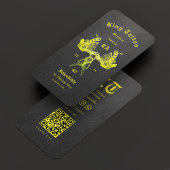 Carte De Visite Tatouage Artiste Tatouage Monogramme Noir Jaune