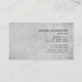 Carte De Visite Tatouage Artiste Tatouage Simple Concret Moderne (Dos)