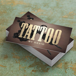 Carte De Visite Tatouage Boutique Tatouage Arme de tatouage Vintag