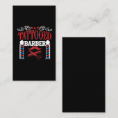 Carte De Visite Tatouage de ciseaux de barbier tatoué (Devant / Derrière)