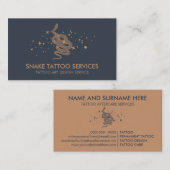 Carte De Visite Tatouage de serpent tendance (Devant / Derrière)