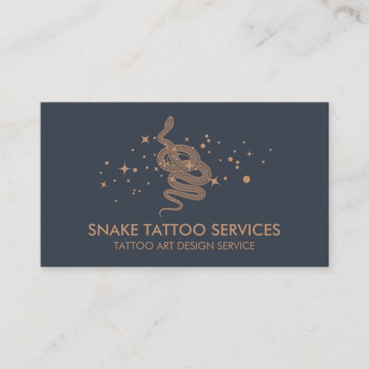 Carte De Visite Tatouage de serpent tendance (Devant)