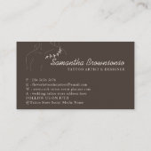 Carte De Visite Tatouage d'os couleur col ivoire (Dos)