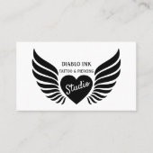 Carte De Visite Tatouage du coeur ailé, tatouage & Piercleur du co (Devant)