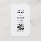 Carte De Visite Tatouage floral moderne tatouage artiste Monogramm (Dos)