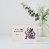 Carte De Visite Tatouage japonais oriental frais de combat de (Debout devant)