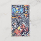 Carte De Visite Tatouage japonais oriental frais d'un dieu de (Dos)