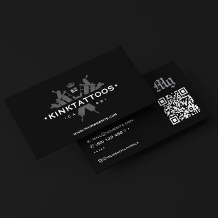 Carte De Visite Tatouage Minimaliste Tatoueur Artiste Tatouage Cou