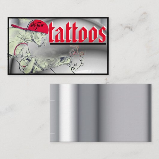 Carte De Visite tatouage Modèle (Devant / Derrière)