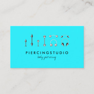Carte De Visite Tatouage Piercing Corporel Sarcelle