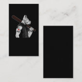 Carte De Visite Tatouage Pitbull Chien Papa Aime Maman (Devant / Derrière)