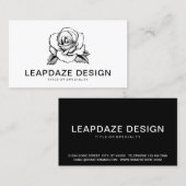 Carte De Visite tatouage rose (Devant / Derrière)