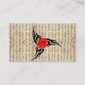 Carte De Visite Tatouage rose (Dos)