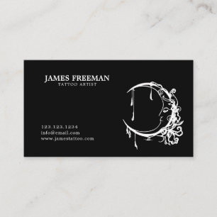 Carte De Visite Tatouage Studio Tatouage foncé Logo Tatouage Arti