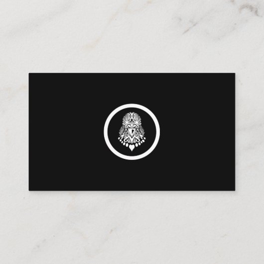 Carte De Visite Tatouage Studio Tatouage foncé Logo Tatouage Artis (Dos)