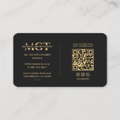 Carte De Visite Tatouage tatouage moderne Artiste Monogramme Noir (Dos)