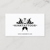 Carte De Visite Tatouage Tatouiste Tatouage Artiste Noir Blanc (Devant)