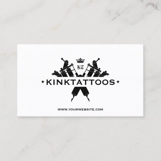 Carte De Visite Tatouage Tatouiste Tatouage Artiste Noir Blanc (Devant)