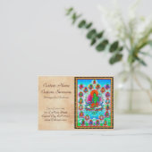 Carte De Visite Tatouage tibétain oriental frais Tara de vert de (Debout devant)