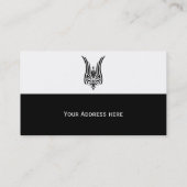 Carte De Visite Tatouage tribal NOIR - tulipe + vos idées (Dos)