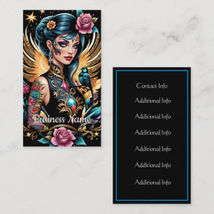 Carte De Visite Tatouages Et Roses 2