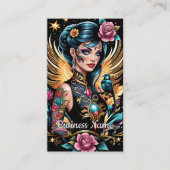 Carte De Visite Tatouages Et Roses 2 (Devant)