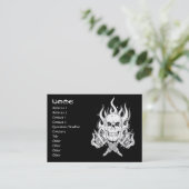 Carte De Visite Tatto tribal blanc noir élégant simple frais de (Debout devant)