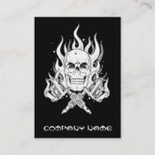 Carte De Visite Tatto tribal blanc noir élégant simple frais de (Dos)