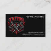 Carte De Visite Tattoo Aftercare Instructions (Devant)