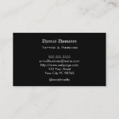 Carte De Visite Tattoo artist  (Dos)