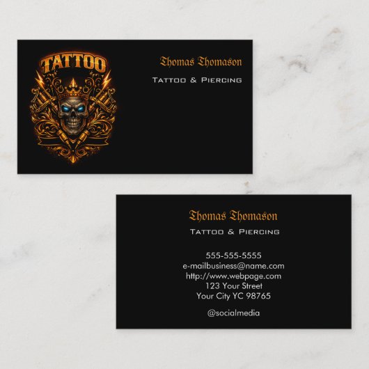 Carte De Visite Tattoo artist  (Devant / Derrière)