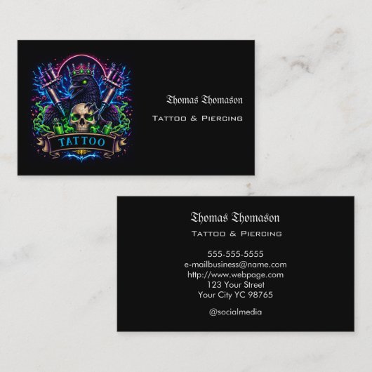 Carte De Visite Tattoo artist  (Devant / Derrière)