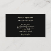 Carte De Visite Tattoo artist  (Dos)
