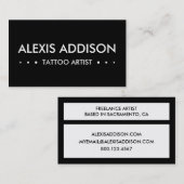 Carte De Visite TATTOO ARTIST 3dots (Devant / Derrière)
