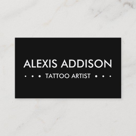 Carte De Visite TATTOO ARTIST 3dots (Devant)